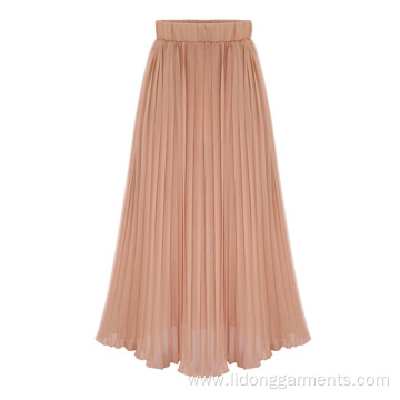 Women Fashion High Waist Pleated Winter Skirt